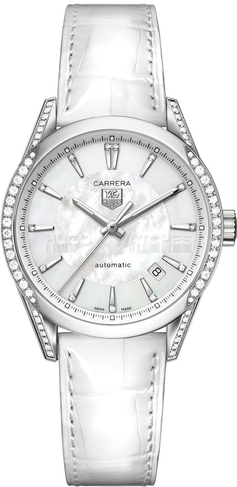 Tag Heuer WV2212.FC6302 Carrera Ladies 36mm Automatic White Swiss ETA 2824