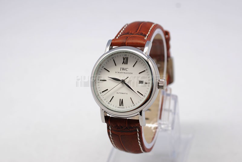 Ingenieur IWC Swiss Schaffhausen Replica 42.5MM Brown Leather Band20900