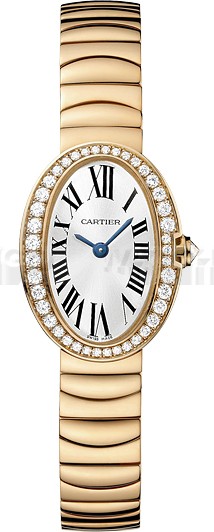 Cartier Baignoire WB520026 Ladies Quartz Silver White Swiss ETA Quartz